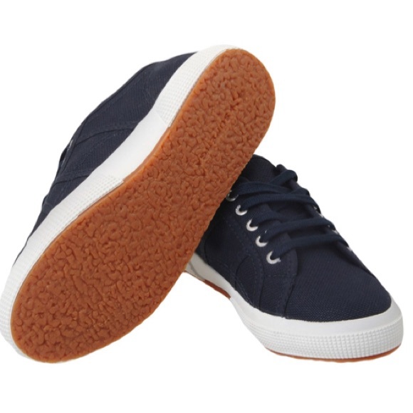 Superga 1 Shoes Kids Navy Blue Sneakers Tennis Shoe Style As Worn Kate Middleton - Picture 2 of 3